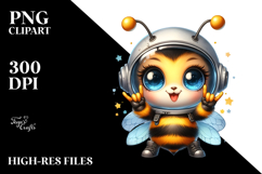 Cute Baby Bee Astronaut Helmet PNG Product Image 2