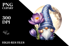 Cute GNOME with Cosmos PNG Product Image 2