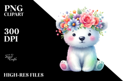 Cute Cartoon Polar Bear Clipart Product Image 2
