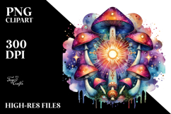 Magical Mushroom Tarot, Vibrant PNG Product Image 2