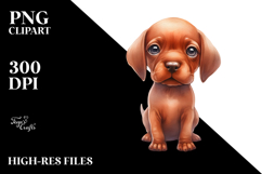 Expressive Baby Vizsla PNG Product Image 2