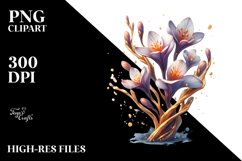Golden Wooden Freesia Watercolor Product Image 2