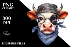 Cow Funny Cow Portrait with Goofy Smile and Fancy es Product Image 1