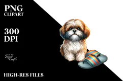Cute Watercolor Shih Tzu Clipart Product Image 2