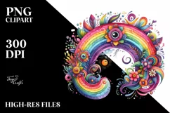 Colorfull Vibrant Bird Watercolor Clipart Product Image 3