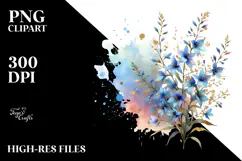 Lobelia with Golden Insertions, PNG Product Image 2