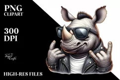 Funny Cute Rhino Smiling | Sunglasses Rocker Product Image 1