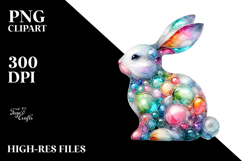 Bunny on Splashy Background PNG Product Image 2
