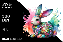 Bunny on Splashy Background PNG Product Image 2