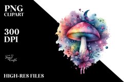 Colorful Watercolor Splash, Magical Mushroom | Sublimation | Product Image 3