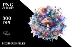 Celestial Watercolor Mushroom Splash Product Image 1