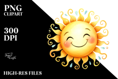 Simple Smiling Sun PNG Product Image 2