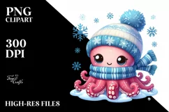 Cute Baby Octopus, High Quality PNG Product Image 2
