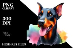 Vibrant Doberman Pinscher Clipart Product Image 1