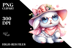 Cute Baby Bunny with Hat, PNG Product Image 2