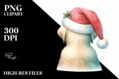 Cute Labrador Retriever with Santa Hat, Summer PNG Product Image 3