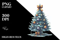Simple Sketched Christmas Tree, High Detail PNG Product Image 2