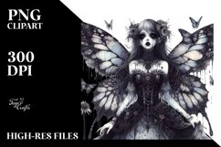 Detailed Watercolor Gothic Fairy | Clipart Product Image 1