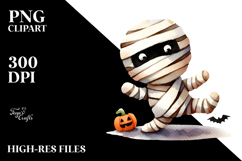 Funny Halloween Mummy Clipart, Transparent PNG Product Image 2