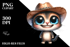 Watercolor Baby Cat Goofy Smile | Sublimation | Clipart Product Image 2