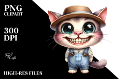 Watercolor Baby Cat Goofy Smile | Sublimation | Clipart Product Image 2