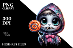 Haunted Doll with Spooky Hoodie PNG Product Image 2