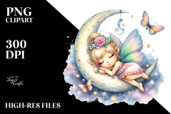 Colorful Fairy Watercolor Sticker | Sublimation | Clipart Product Image 2