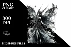 Detailed Watercolor Gothic Fairy | Clipart Product Image 3