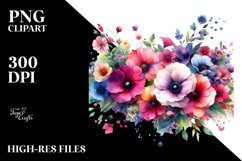 Vibrant Flowers, PNG Product Image 1