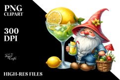 Whimsical Gnome with Cocktail PNG Product Image 2