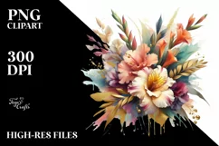 Colorfull Bouquet Gladiolus | Sublimation | Clipart Product Image 3
