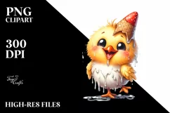 Funny Chicken Smiling with Tounge Out | Clipart Product Image 1