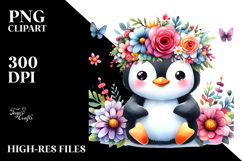 Cute Cartoon Penguin Clipart Product Image 2