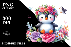 Cute Cartoon Penguin Clipart Product Image 2