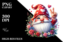 Colorful Winking Gnome PNG Product Image 2