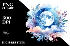 Vibrant Moon Foliage Clouds | Clipart Product Image 1