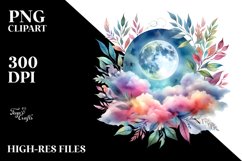 Vibrant Moon Foliage Clouds | Clipart Product Image 3