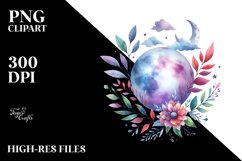 Vibrant Moon Foliage Clouds | Clipart Product Image 3