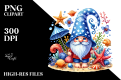 Vibrant Beach Gnome Clipart Product Image 2