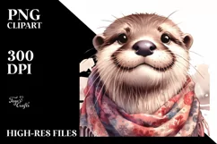 Funny Otter Smiling with Tounge Out | Clipart Product Image 3