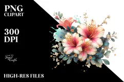 Azalea with Golden Insertions, PNG Product Image 2