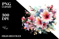 Azalea with Golden Insertions, PNG Product Image 2