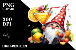 Whimsical Gnome with Cocktail PNG Product Image 2