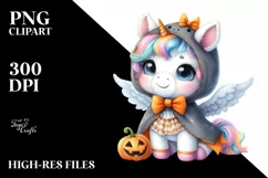 Cute Baby Unicorn Halloween | Sublimation | Clipart Product Image 3