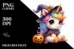 Cute Baby Unicorn Halloween | Sublimation | Clipart Product Image 3