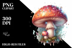 Detailed Shiny Mushroom PNG Product Image 1