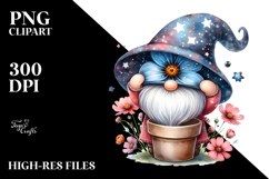 Cute Watercolor Gnome with Big Hat Product Image 2