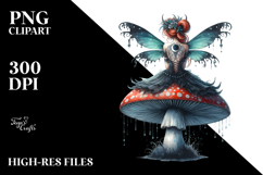 Gothic Fairy on Mushroom PNG Product Image 2