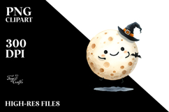 Funny Halloween Full Moon Clipart, Transparent PNG Product Image 2