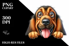 Colorful Funny Bloodhound | Sublimation | Clipart Product Image 3